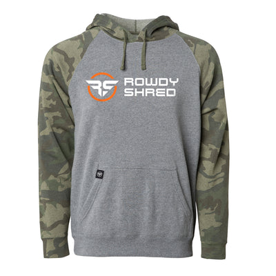 Rowdy Shred Camo Sleeve Logo Hoodie