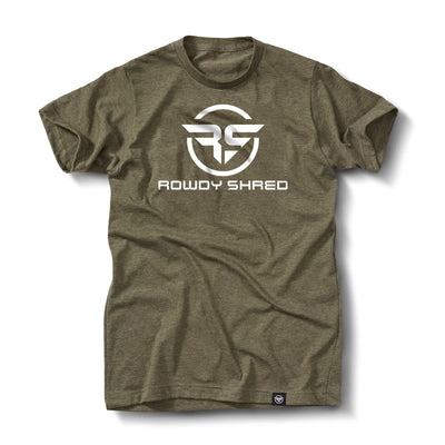 Rowdy Shred Army Green Logo Tee